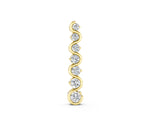 Yellow gold Round Diamond S-Curve Prong Set Pendant