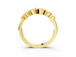 Yellow gold Round Diamond Scalloped Bezel Set Eternity Band_3