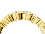 Yellow gold Round Diamond Scalloped Bezel Set Eternity Band_4