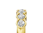 Yellow gold Round Diamond Scalloped Bezel Set Eternity Band_5