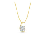 Yellow gold Round Diamond Swirl Pendant with Prong Setting_1