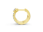Yellow gold Round Diamond Taylor Huggie Hoop Earrings_1