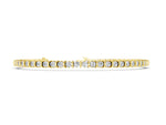Yellow gold Round Diamond Tennis Bracelet with Channel Setting and Box Clasp