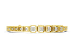 Yellow gold Round Diamond Tennis Bracelet with Milgrain Bezel Setting