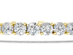 Yellow gold Round Diamond Tennis Bracelet with Prong Setting and Box Clasp_1