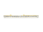 Yellow gold Round Diamond Tennis Bracelet with Prong Setting in White Gold