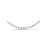 Yellow gold Round Diamond V-Prong Bar Pendant