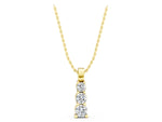 Yellow gold Round Diamond Vertical Prong Pendant_1
