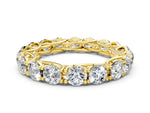 Yellow gold Round Diamond Woven Full Eternity Band