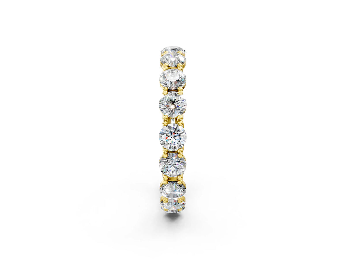 Yellow gold Round Diamond Woven Full Eternity Band_2