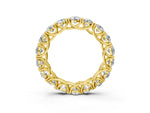 Yellow gold Round Diamond Woven Full Eternity Band_3
