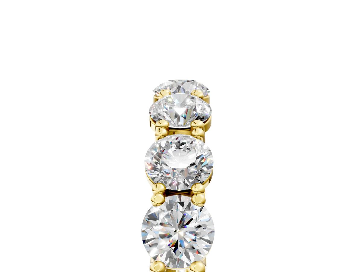 Yellow gold Round Diamond Woven Full Eternity Band_5