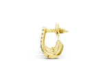 Yellow gold Round Diamond Zuri Huggie Hoop Earrings_1