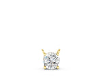 Yellow gold Round Solitaire Pendant with Four-Prong Basket Setting