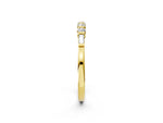 Yellow gold Round and Baguette Diamond Prong Set Half-Eternity Band_2