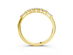 Yellow gold Round and Baguette Diamond Prong Set Half-Eternity Band_3
