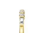 Yellow gold Round and Baguette Diamond Prong Set Half-Eternity Band_5