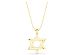 Yellow gold Silver Star of David Pendant_1