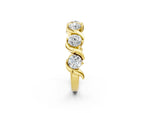 Yellow gold Six-Stone Round Diamond Wave Band with Shared Prong Setting_2