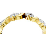 Yellow gold Six-Stone Round Diamond Wave Band with Shared Prong Setting_4