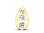 Yellow gold Teardrop Bezel-Set Round Diamond Pendant