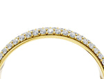 Yellow gold Three-Row Pave Round Diamond Eternity Band with Shared Prong Setting_4