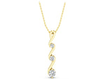 Yellow gold Three-Stone Round Brilliant Prong Set Pendant_1