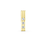 Yellow gold Three-Stone Round Channel Set Pendant