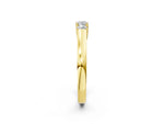 Yellow gold Three-Stone Round Cut Diamond Channel Set Band with Prong Setting_2