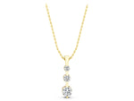 Yellow gold Three-Stone Round Diamond Prong-Set Pendant_1