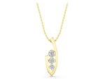 Yellow gold Three-Stone Round Prong-Set Pendant_1