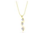 Yellow gold Three-Stone Round Prong-Set Swirl Pendant_1
