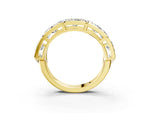 Yellow gold Triangle Diamond Geometric Mens Band_3