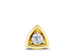 Yellow gold Trillion Cut Diamond Bezel Pendant