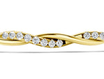 Yellow gold Twisted Diamond Round-Cut Cable Chain Bracelet with Bezel Setting_1