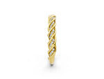 Yellow gold Twisted Pavé Round Diamond Eternity Band with Shared Prong Setting_2