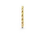 Yellow gold Twisted Rope Solitaire Band with Round Stone and Bezel Setting_2