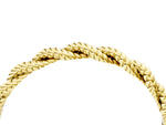 Yellow gold Twisted Rope Solitaire Band with Round Stone and Bezel Setting_4