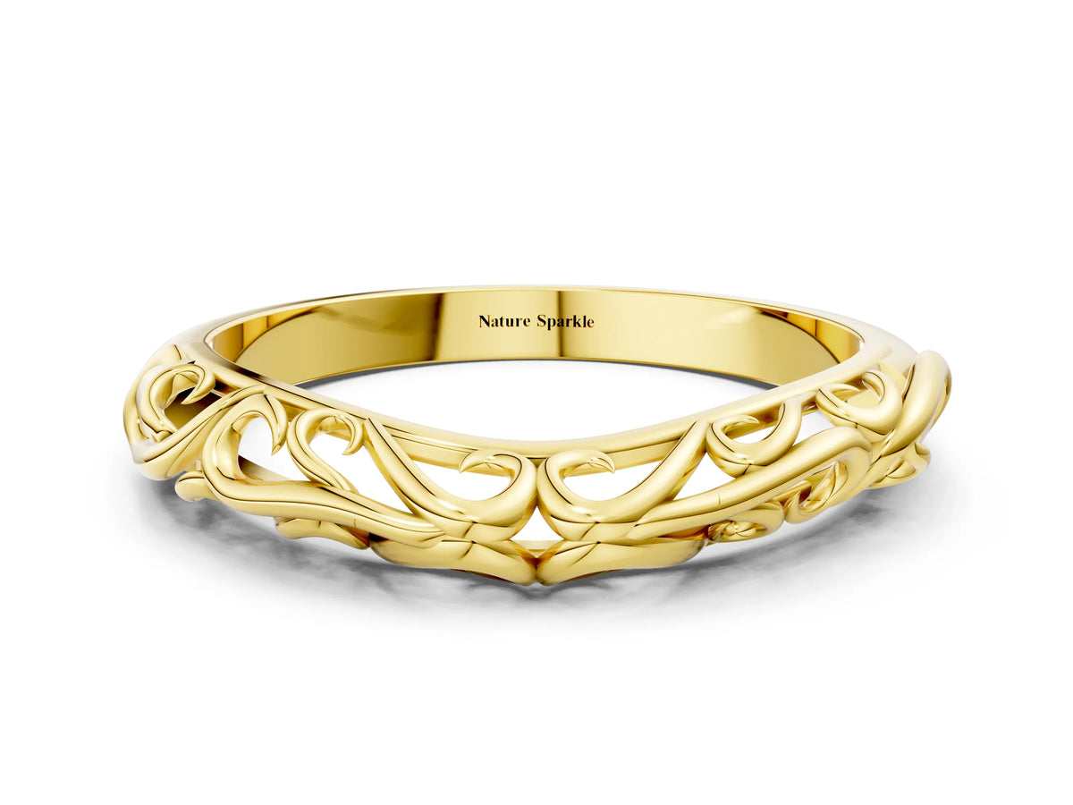 Yellow gold Twisted Vine Filigree Band