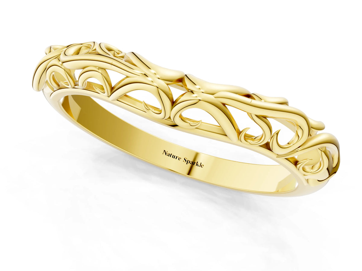 Yellow gold Twisted Vine Filigree Band_1