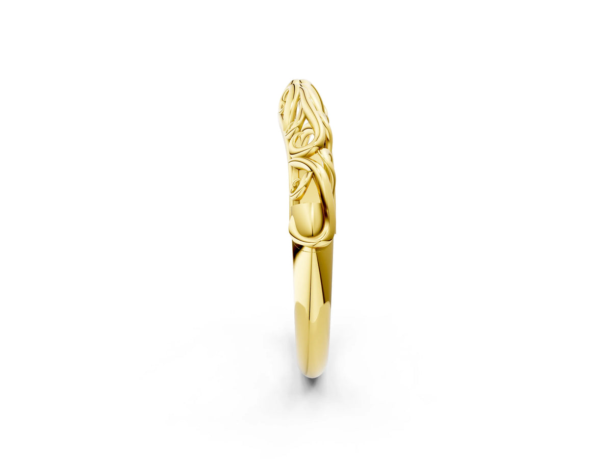 Yellow gold Twisted Vine Filigree Band_2