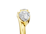 Yellow gold Two-Stone Pear Diamond Bypass Ring with Prong Setting_5