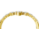 Yellow gold V-Shaped Diamond Cluster Curved Band with Round Brilliant Cut Stones and Prong Setting_4
