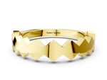 Yellow gold Zigzag Chevron Band with No Stone