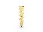 Yellow gold Zigzag Chevron Band_2