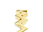 Yellow gold Zigzag Chevron Band_5