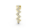 Yellow gold Zigzag Diamond Pave Round Eternity Band with Prong Setting_2