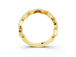 Yellow gold Zigzag Diamond Pave Round Eternity Band with Prong Setting_3