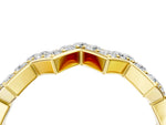 Yellow gold Zigzag Diamond Pave Round Eternity Band with Prong Setting_4