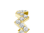 Yellow gold Zigzag Diamond Pave Round Eternity Band with Prong Setting_5